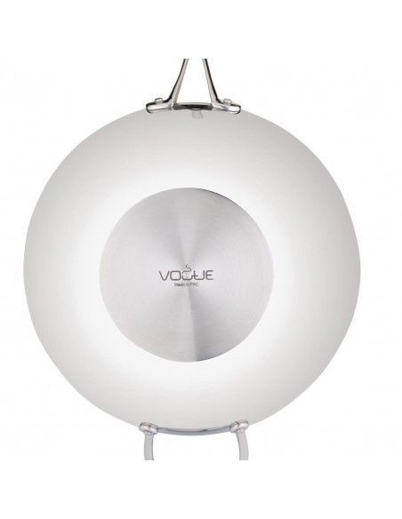 Wok triple épaisseur à fond plat Vogue