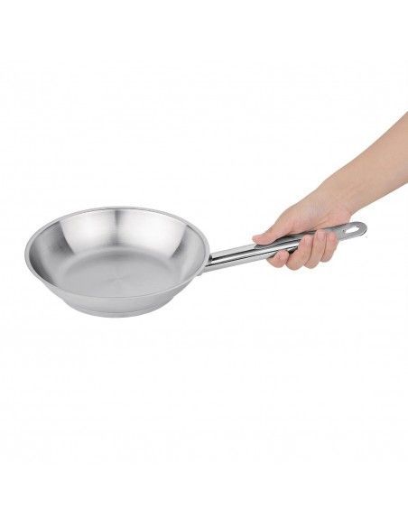 Poêle induction en acier inoxydable Vogue 200mm