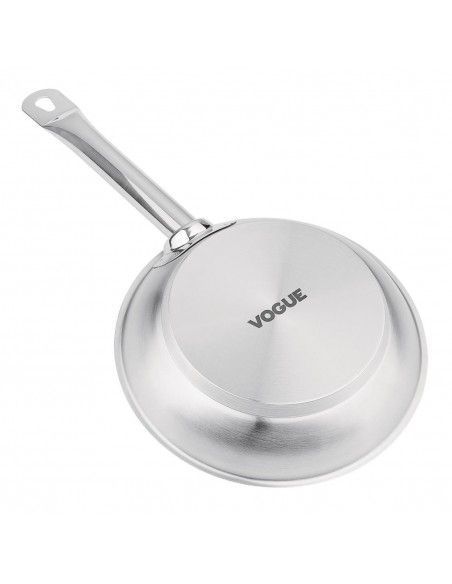 Poêle induction en acier inoxydable Vogue 200mm