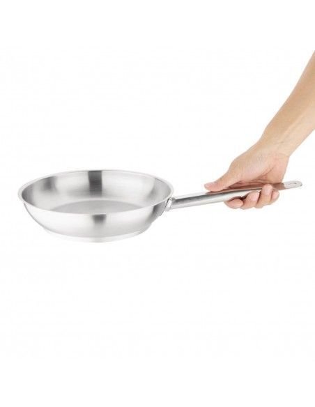 Poêle induction en acier inoxydable Vogue 240mm