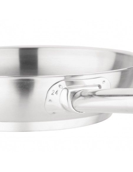 Poêle induction en acier inoxydable Vogue 240mm