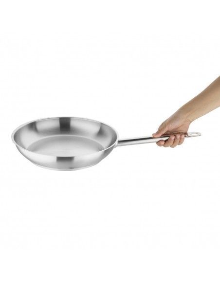 Poêle induction en acier inoxydable Vogue 280mm