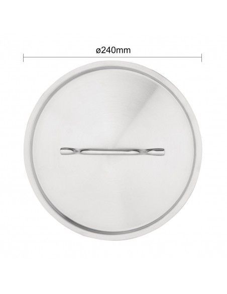 Couvercle  en acier inoxydable Vogue 240mm