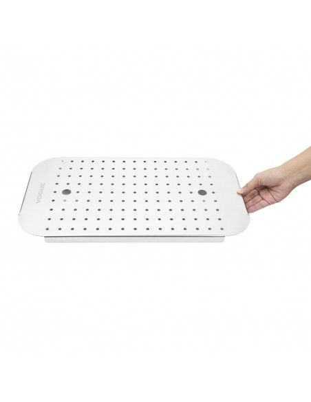 Égouttoir en acier inoxydable Vogue pour GN 1/1