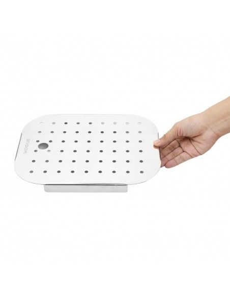 Égouttoir en acier inoxydable Vogue pour GN 1/2
