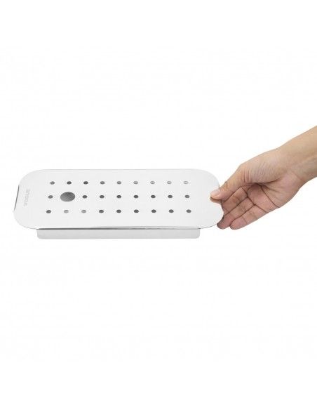 Égouttoir en acier inoxydable Vogue pour GN 1/3