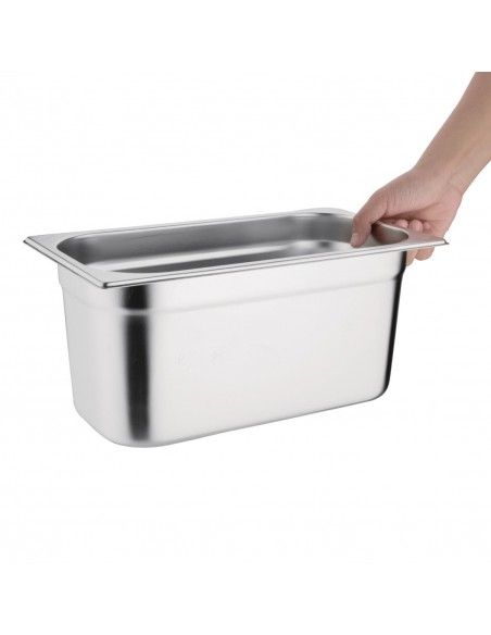 Ensemble inox 3 GN 1/3  avec couvercles Vogue