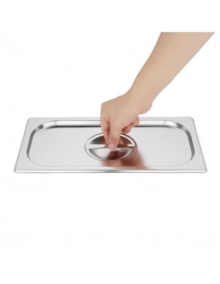 Ensemble inox 3 GN 1/3  avec couvercles Vogue