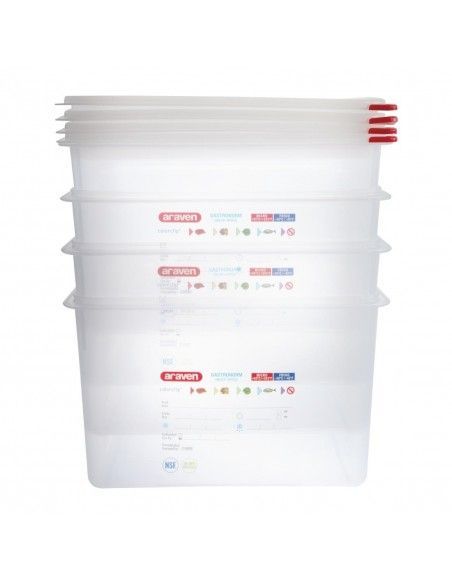 Boîtes alimentaires en polypropylène Araven GN 1/1 27,5L (lot de 4)