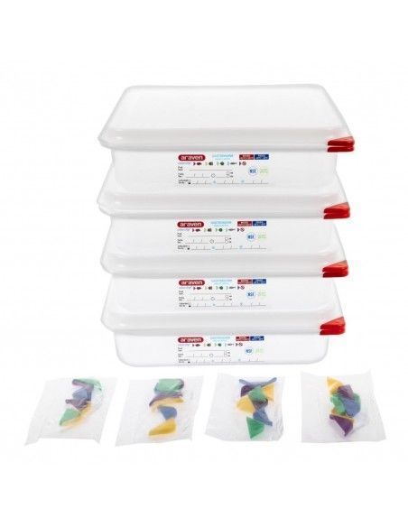 Boîte alimentaire GN1/2  Araven 4L (Lot de 4)