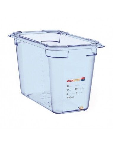 Boîte hermétique bleue en ABS sans BPA Araven GN1/3 200mm
