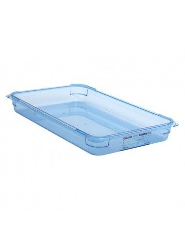 Boîte hermétique bleue en ABS sans BPA Araven GN1/1 65mm