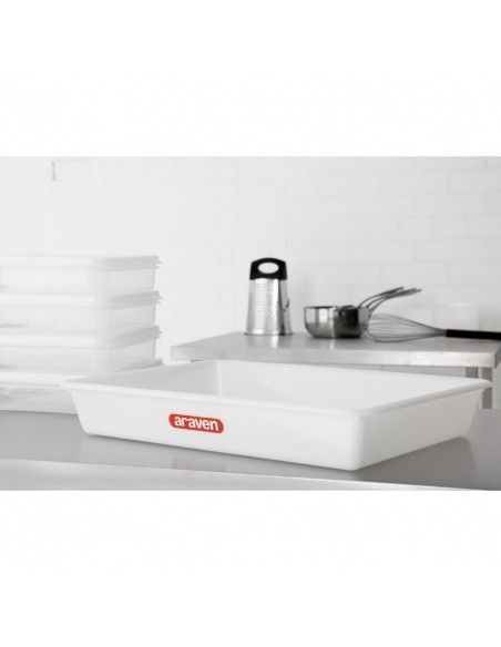 Bac alimentaire peu profond Araven transparent 540 mm