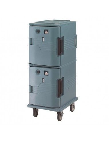 Chariot isotherme avec porte supérieure chauffante Cambro Ultra Camcart UPCHT8002401 bleu ardoise