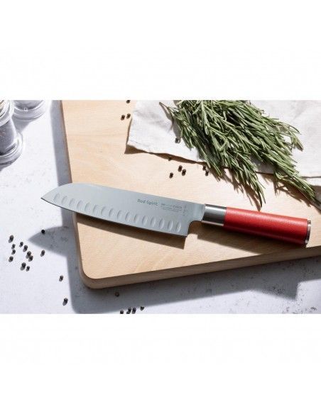 Couteau Santoku alvéolé Dick Red Spirit 180mm