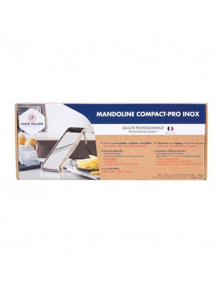 Mandoline japonaise en inox Louis Tellier Bron Compact Pro
