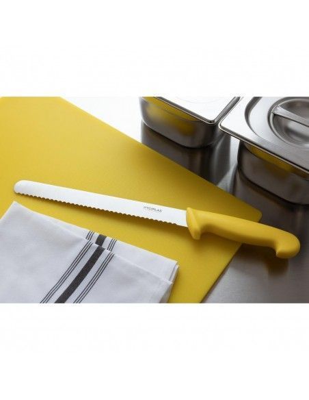 Couteau à trancher denté Hygiplas jaune 248mm