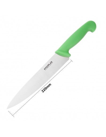 Couteau de cuisine Hygiplas vert 218mm