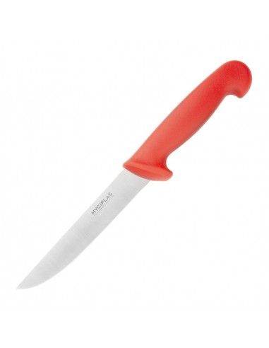 Couteau à désosser à lame rigide Hygiplas rouge 152mm