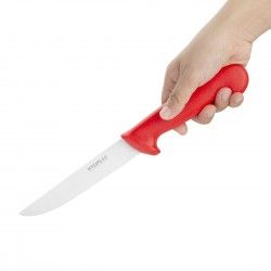 Couteau à désosser à lame rigide Hygiplas rouge 152mm 2