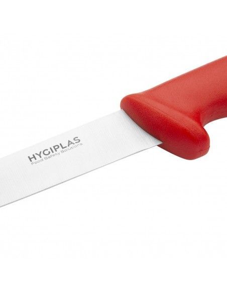 Couteau à désosser à lame rigide Hygiplas rouge 152mm