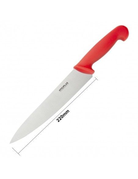 Couteau de cuisine Hygiplas rouge 218mm
