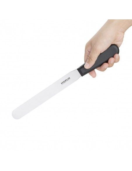Couteau spatule à lame droite Hygiplas noir 205mm