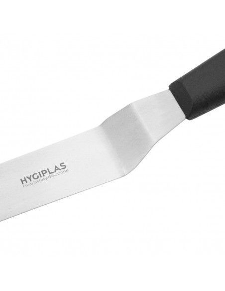 Couteau spatule coudé Hygiplas noir 190mm