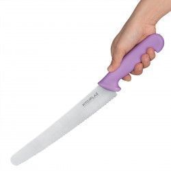Couteau à pâtisserie denté Hygiplas violet 25cm 2