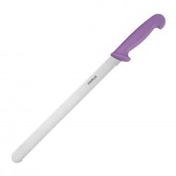 Couteau à génoise dentelé Hygiplas violet 30,5cm