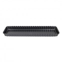 Moule à tarte rectangulaire antiadhésif avec fond amovible De Buyer 36cm 2