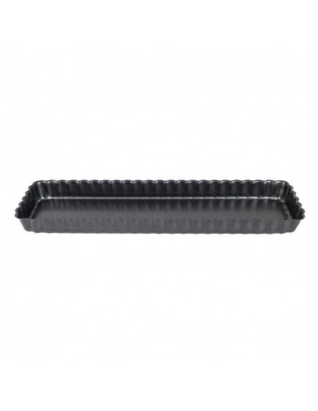 Moule à tarte rectangulaire antiadhésif avec fond amovible De Buyer 36cm