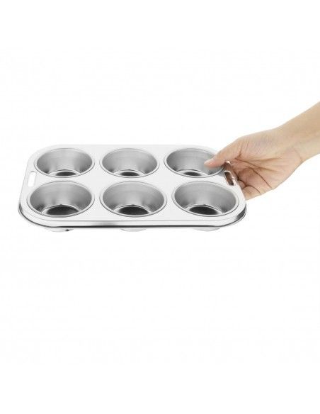 Plaque de 6 moules à muffins profonds Vogue