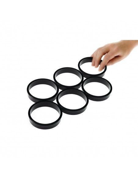 Cercles à tarte Exoglass Matfer Bourgeat 80 mm (lot de 6)