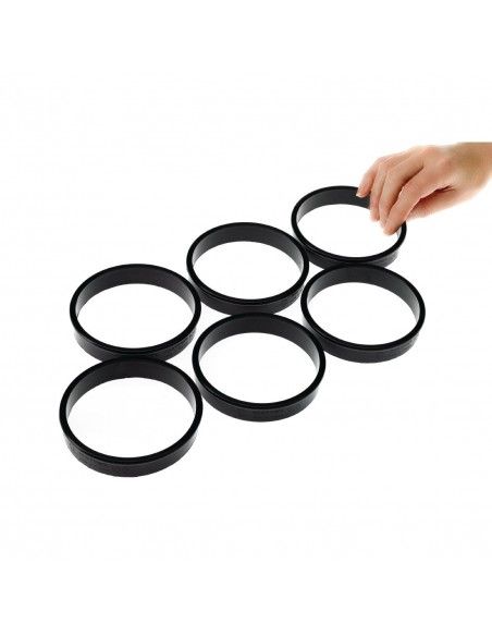 Cercles à tarte Exoglass Matfer Bourgeat 100 mm (lot de 6)