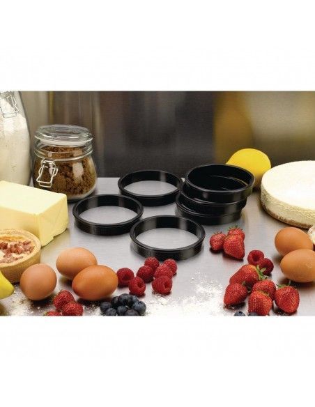 Cercles à tarte Exoglass Matfer Bourgeat 100 mm (lot de 6)