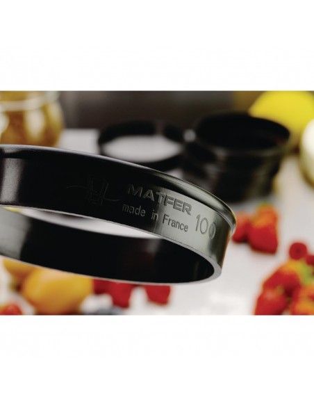 Cercles à tarte Exoglass Matfer Bourgeat 100 mm (lot de 6)