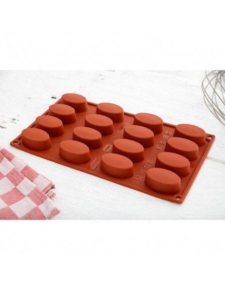 Plaque 16 ovales en silicone Pavoni Formaflex