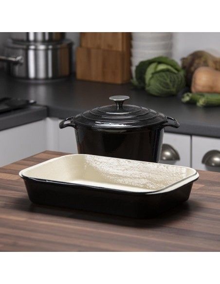 Ensemble 1 cocotte et 1 plat à rôtir en fonte Vogue Cook Like A Pro
