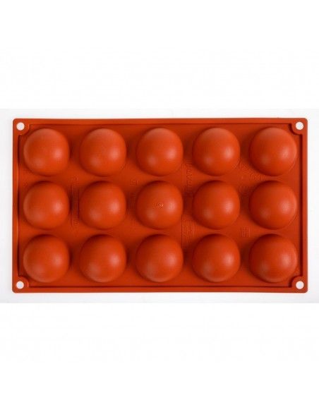Plaque 15 demi-sphères en silicone Pavoni Formaflex