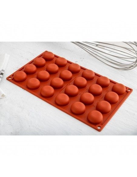 Plaque 24 pomponnettes en silicone Pavoni Formaflex