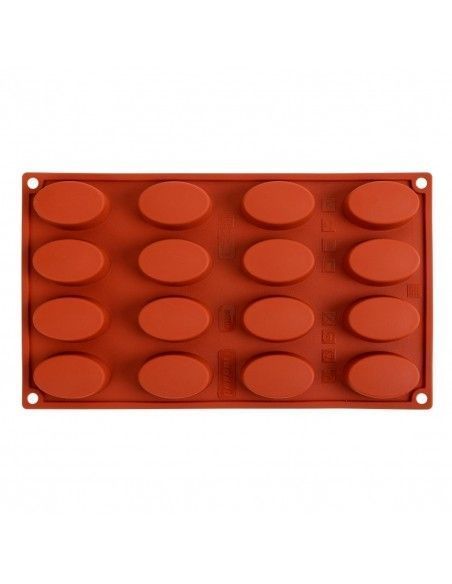 Plaque 16 ovales en silicone Pavoni Formaflex