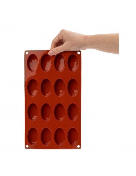 Plaque 16 ovales en silicone Pavoni Formaflex