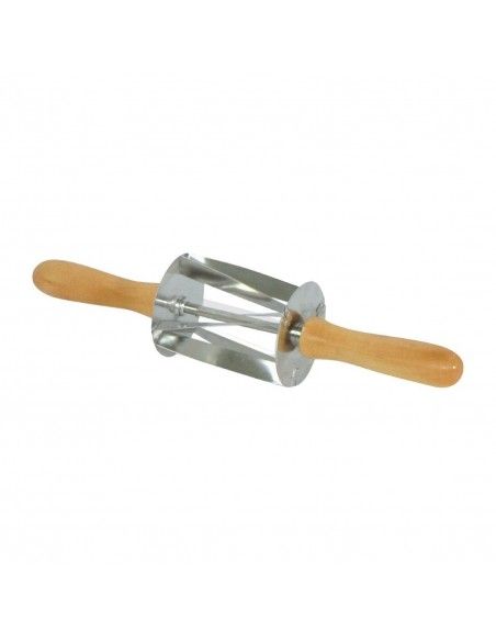 Rouleau à mini croissants en inox poignée bois Gobel Louis Tellier 345x75x75mm
