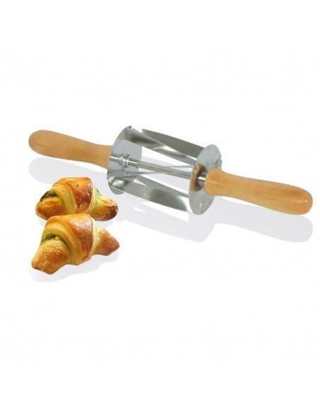 Rouleau à mini croissants en inox poignée bois Gobel Louis Tellier 345x75x75mm