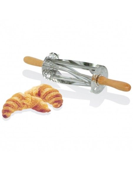 Rouleau à croissants en inox poignée bois Gobel Louis Tellier 510x95x95mm