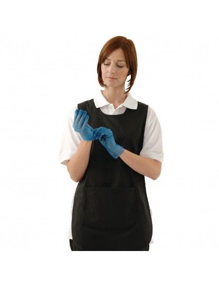 Gants alimentaires en vinyle poudré Hygiplas bleus XL