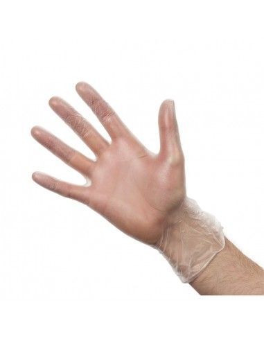 Gants en vinyle poudrés Hygiplas L (Lot de 100)