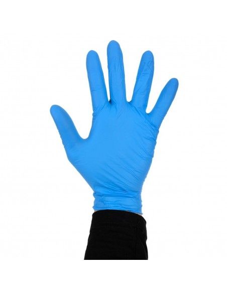 Gants en nitrile non poudrés bleus XL