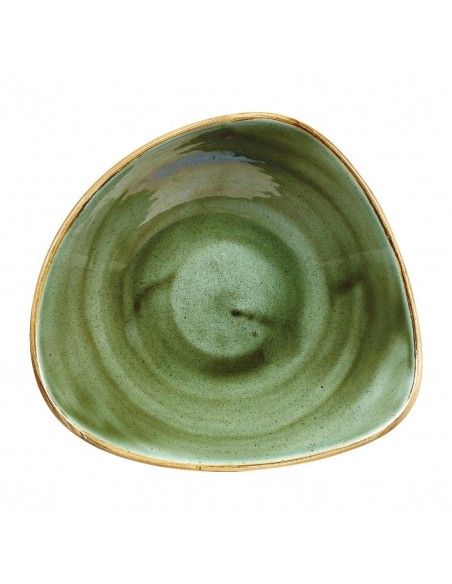 Bols triangulaires Churchill Stonecast Samphire Green 235mm (Lot de 12)